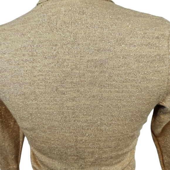 Maggie by Magaschoni Gold Form Fitting Turtleneck Sweater Size XS Women's N27 - Picture 6 of 9
